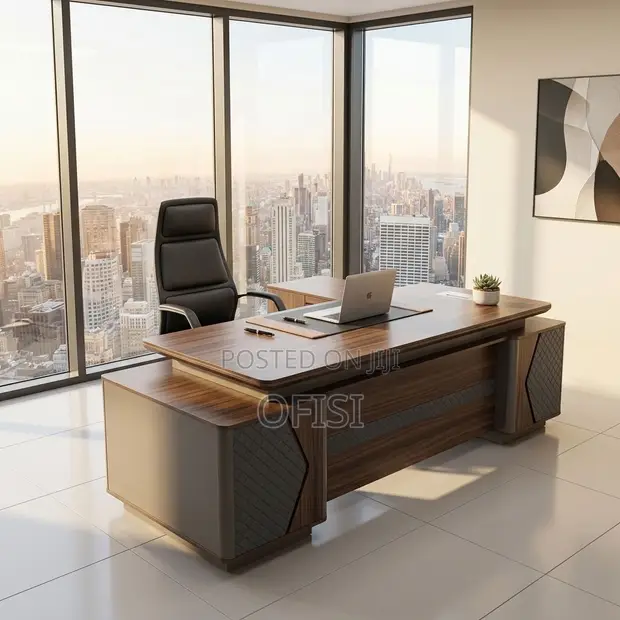 2.4m L-Shaped Executive Office Desk - 1
