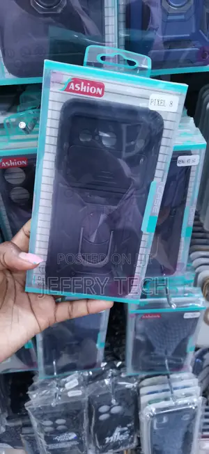Kesi Nyeusi ya Military-Grade na Pete kwa Google Pixel 8