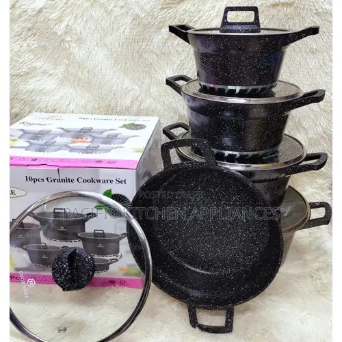 Bosch 10-Piece Granite Pot Set - Premium Non-Stick Cookware - 1