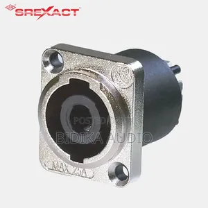 Srexact 4-Pin Male Speakon Connector, Zinc Alloy, Silver Plated