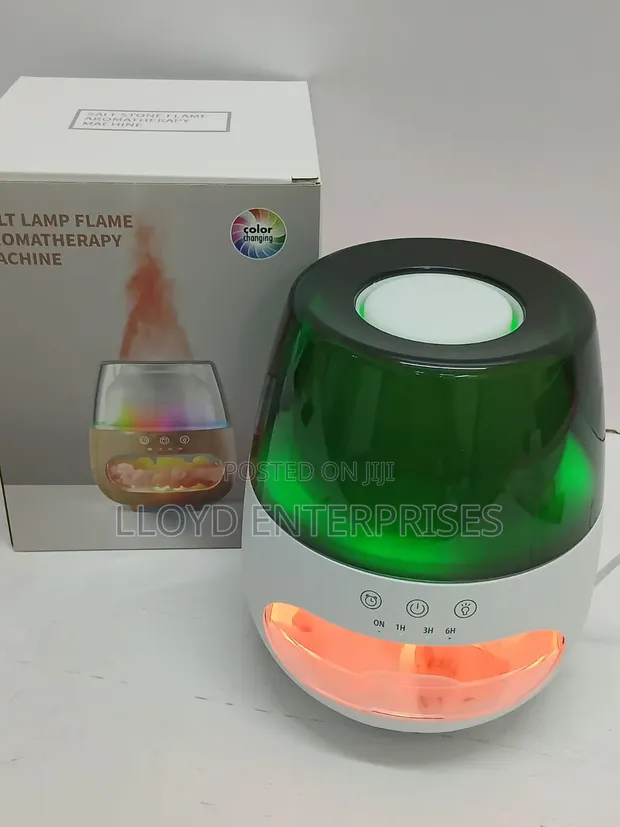 Salt Lamp Flame Humidifier with Remote - 1