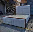 5x6 White Upholstered Bed Frame - 2