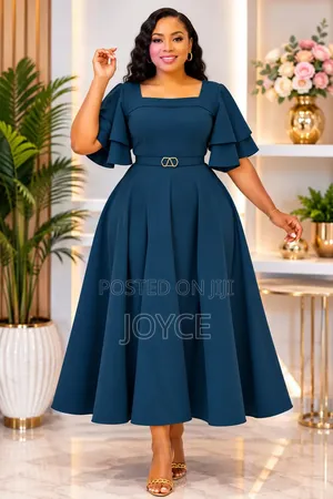 Maxi Dress yenye Mikono ya Flare