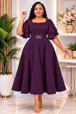 Maxi Dress yenye Mikono ya Flare - 2