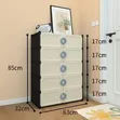 5-Layer PVC Storage Cabinet - Black/White - 3