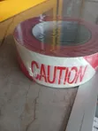 Red and White Caution Barricade Tape - 2