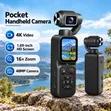 Kamera ya Mfukoni ya Mzunguko 1800: Skrini ya 1.69", Video/Picha 4K - 2