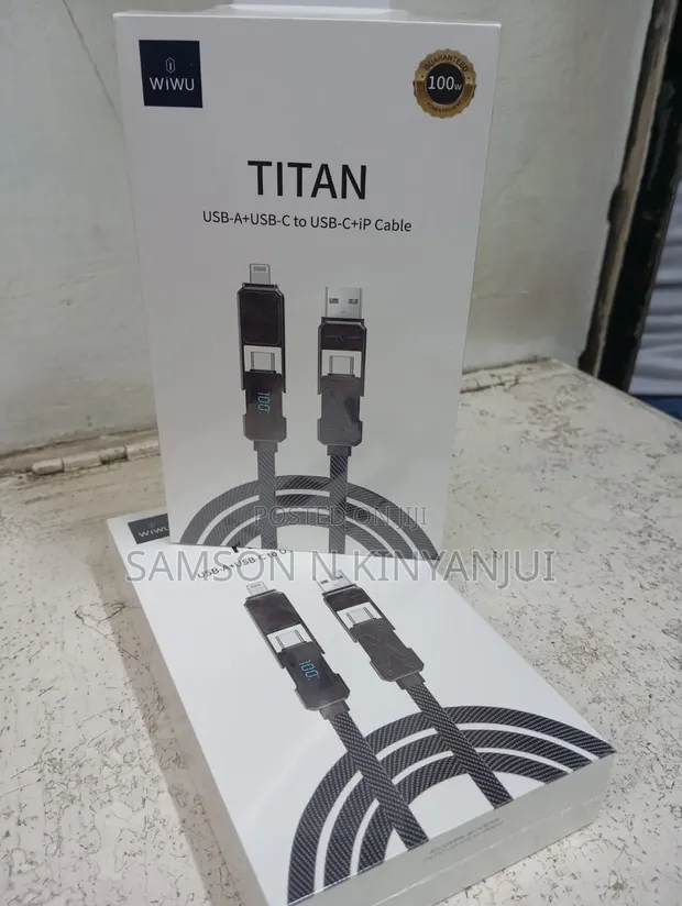 Titan 100W 4-in-1 Cable ya Kucharge 1.5m - 1