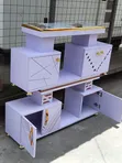 4ft Executive TV Stand - Juu ya Marumaru & Vifaa vya Dhahabu - 2