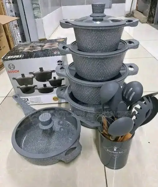 Bosch 11-Piece Granite Cookware Set with Silicone Lids - 1