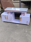 Stand ya TV Nyeupe ya Marble ya 4ft Mpya - 1