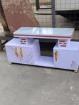 Stand ya TV Nyeupe ya Marble ya 4ft Mpya - 2