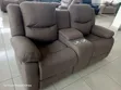 Two Seater Luxurious Brown Recliner Sofa - 1