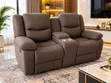 Two Seater Luxurious Brown Recliner Sofa - 3