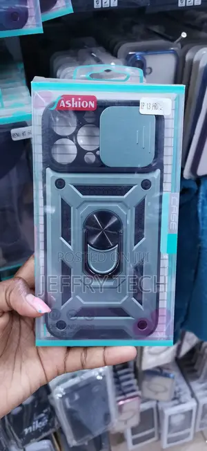 Armored Green Case with Sliding Lens for iPhone 13 Pro