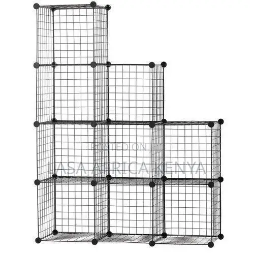 9-Cube Wire Metal Grid Kitabu cha Vitabu - 1