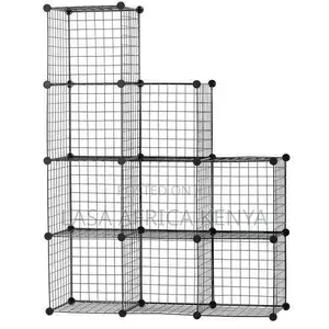 9-Cube Wire Metal Grid Kitabu cha Vitabu