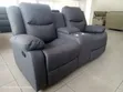 Luxurious 2-Seater Recliner Sofa - Gray - 1
