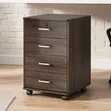 Multi-Purpose Wooden Cabinet with Lock and Wheels - 2