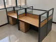 4-Way Ofisi Workstation Desk - Kompyuta Meza ya Wafanyakazi Wawili - 1