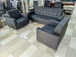 Seti ya Sofa Nyeusi ya Ngozi ya Ofisi ya Viti 5 vya Mtendaji - 3