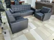 Seti ya Sofa Nyeusi ya Ngozi ya Ofisi ya Viti 5 vya Mtendaji - 4