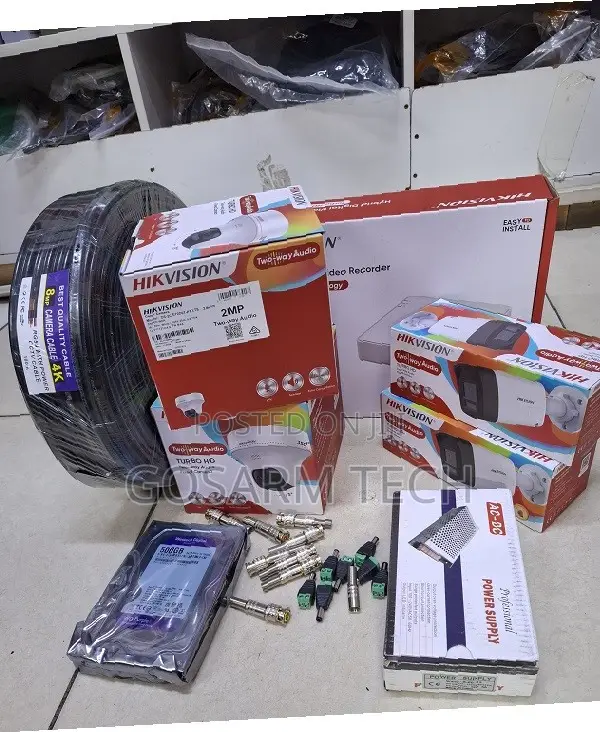 Hikvision Full Color 4-Set CCTV Camera with Two-Way Audio - 1
