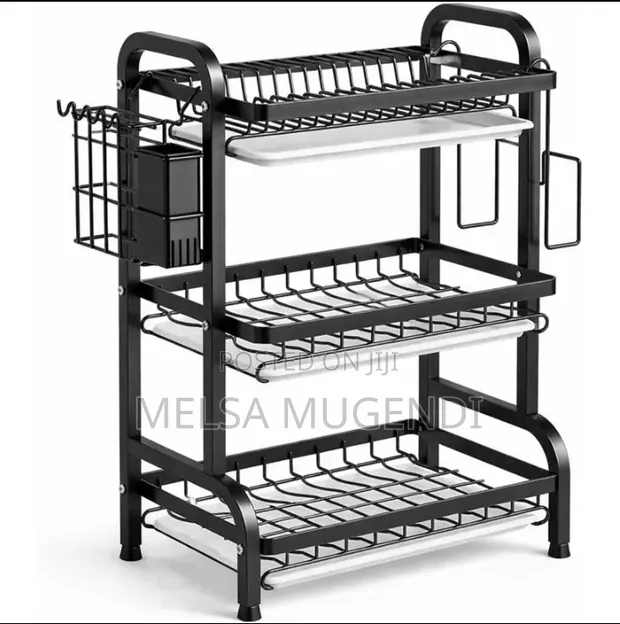 3-Tier Kitchen Plate Drainer & Organizer - 1