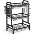 3-Tier Kitchen Plate Drainer & Organizer - 1