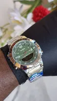 Casio Dual Display Saa ya Uso wa Kijani - 2