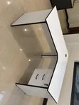 L-Shaped Office Desk - White Corner Computer Table yenye Drawers - 5