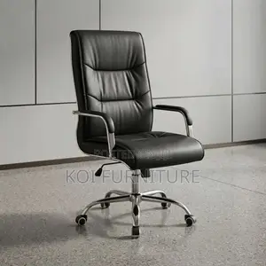 High Leather Swivel Office Chair