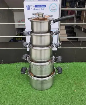 Seti ya Vifaa vya Kupikia vya Smart vya Vipande 10 vya Chuma cha Niro