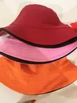Plain Bucket Hat - Chungwa, Nyekundu, Pink, Nyeusi - 1