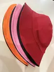 Plain Bucket Hat - Chungwa, Nyekundu, Pink, Nyeusi - 3