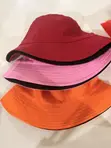 Plain Bucket Hat - Chungwa, Nyekundu, Pink, Nyeusi - 4