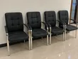 Black Leather Visitor Chair - Office Reception & Meeting - 2