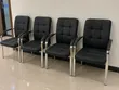 Black Leather Visitor Chair - Office Reception & Meeting - 4