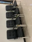 Black Leather Visitor Chair - Office Reception & Meeting - 5