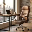 Apex Executive Office Chair - Brown High-Back - 4