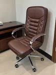 Brown Executive Office Chair - High Back Leather Boss Chair - 2