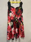 Basicon Red Orchid Floral Fit & Flare Dress - 1