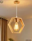 Wooden Pendant Lights - Geometric Designs - 1