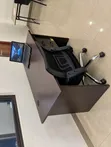 Gray Office Desk with Drawers and Chair - 5