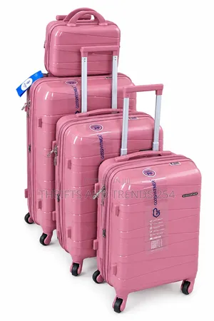 Set ya Mizigo ya Kifahari 4-in-1 Isiyovunjika - Pink