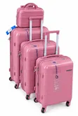 4-in-1 Luxury Unbreakable Suitcase Set - Pink - 1