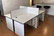 White Office Workstation with Partitions and Drawers - 5