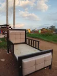 3x6 Wooden Single Bed with Padded Panels - 2