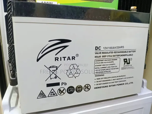 Ritar 12V 100Ah AGM Deep Cycle Battery - 1