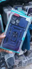 Kava ya Bluu ya Armor-Style kwa iPhone 14 Pro Max na Pete - 2